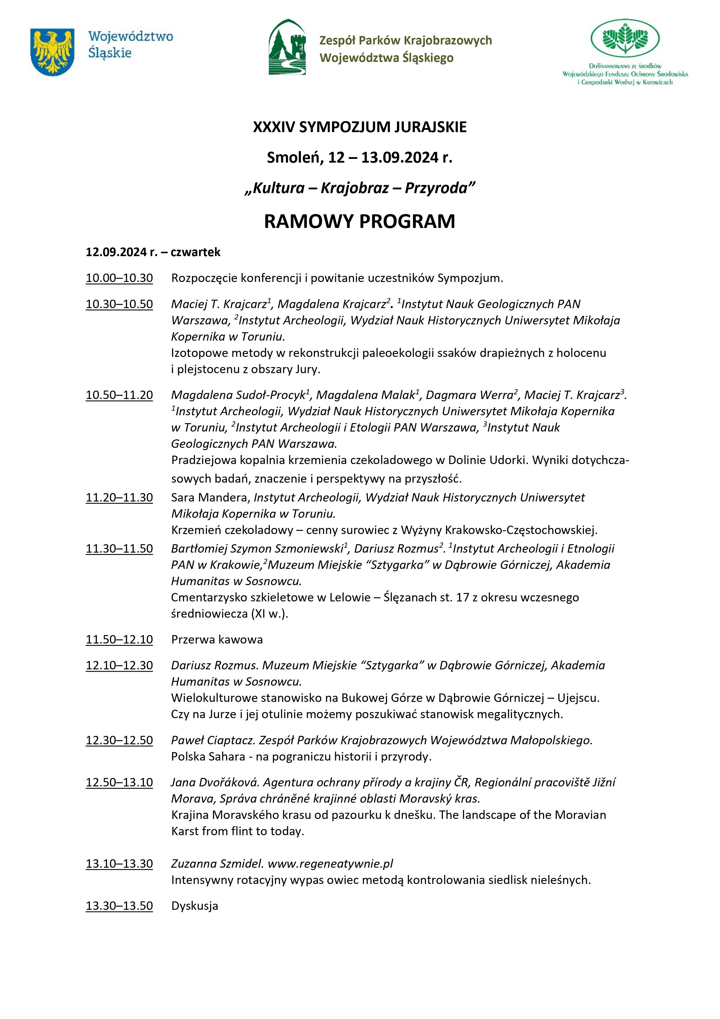 XXXIV Sympozjum Jurajskie 2024.08.09 TG obrazy 0