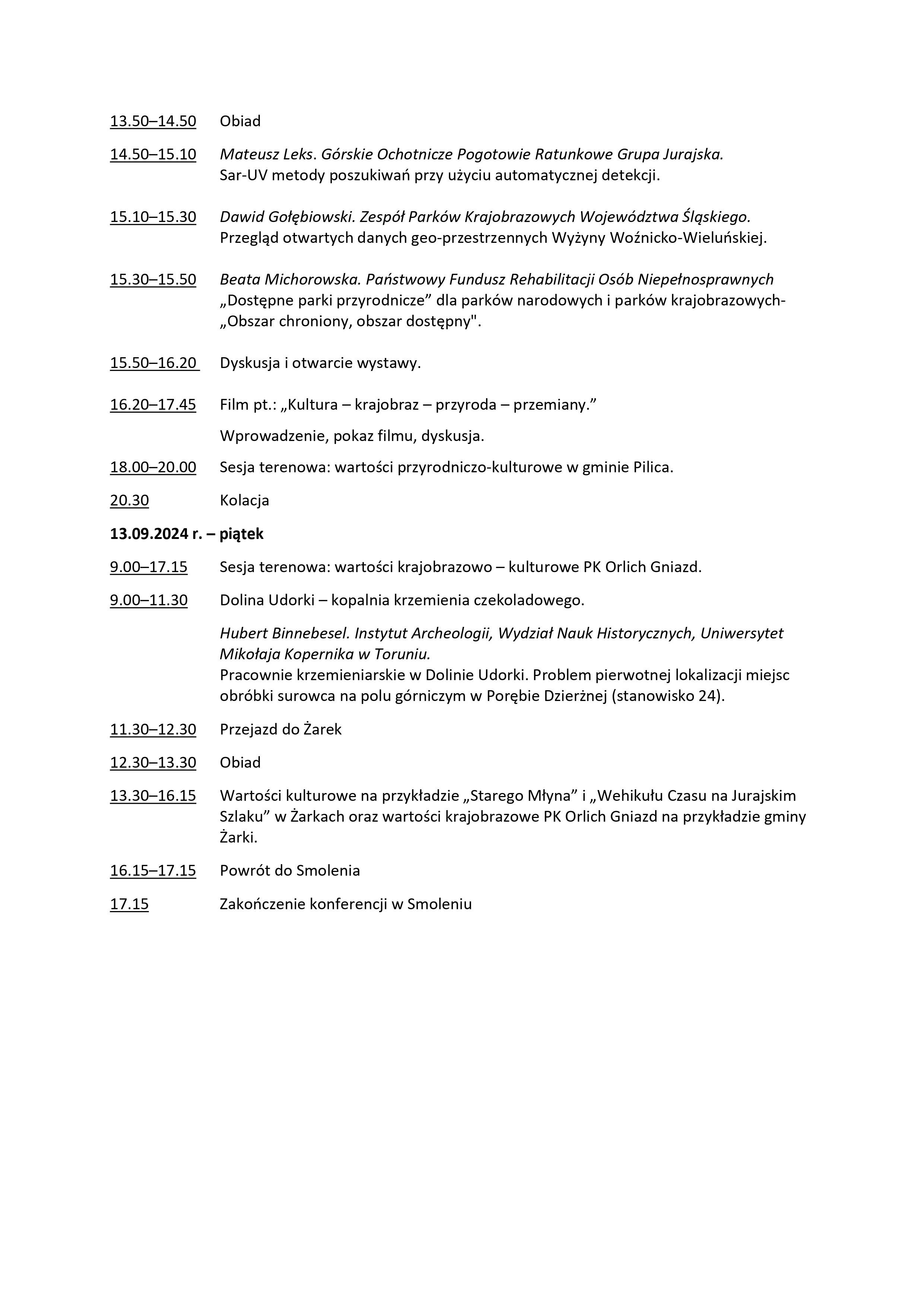 XXXIV Sympozjum Jurajskie 2024.08.09 TG obrazy 1